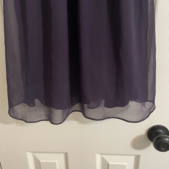 Express Navy sheer dress. Lime green. Silk slip dress - Picture 2 of 5